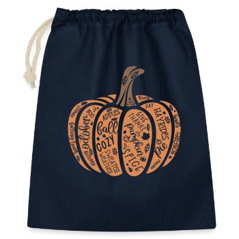 Happy Halloween pumpkin motif - Gift Bag 40 x 50 cm - navy - Front