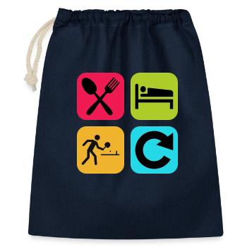Eat Sleep Ping Pong Repeat Funny Table Tennis - Gift Bag 40 x 50 cm - navy - Front