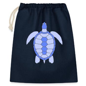TURTLE - Geschenkbeutel aus Baumwolle (40 x 50 cm) - Navy - Vorne