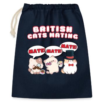 British Cats Mating - Gift Bag 40 x 50 cm - navy - Front