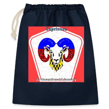 Capricorne - Sac cadeau 40 x 50 cm - marine - Devant