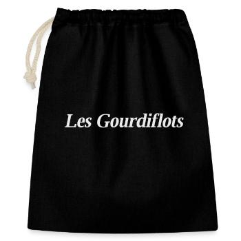 Les Gourdiflots - Geschenkbeutel aus Baumwolle (40 x 50 cm) - Schwarz - Vorne