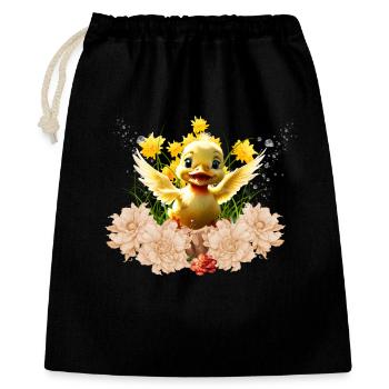 Caneton doux - Sac cadeau 40 x 50 cm - noir - Devant