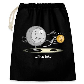 Tir au but - Sac cadeau 40 x 50 cm - noir - Devant