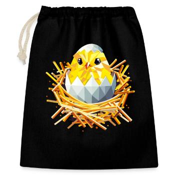 Chicks in the nest – Easter joy & the beginning of spring - Gift Bag 40 x 50 cm - black - Front