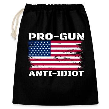 Pro-guns, anti-idiot - Gift Bag 40 x 50 cm - black - Front
