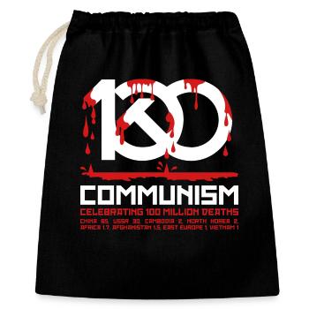 Communism, celebrating 100 million deaths - Geschenkbeutel aus Baumwolle (40 x 50 cm) - Schwarz - Vorne