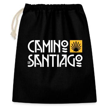 Camino de Santiago | Way of St. James | Art Deco Typo - Gift Bag 40 x 50 cm - black - Front