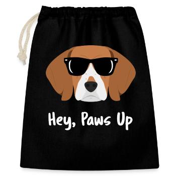 Beagle Dog liebt bunte Pop-Art-Porträts - Geschenkbeutel aus Baumwolle (40 x 50 cm) - Schwarz - Vorne