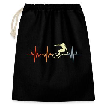 Surfer Girl Rétro Heart Palpitations - Sac cadeau 40 x 50 cm - noir - Devant