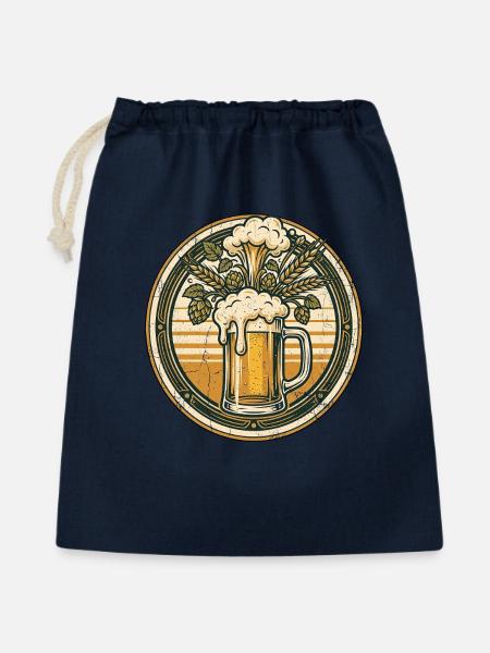 Wiesen Biergarten Bier - Geschenkbeutel aus Baumwolle (40 x 50 cm) - Navy