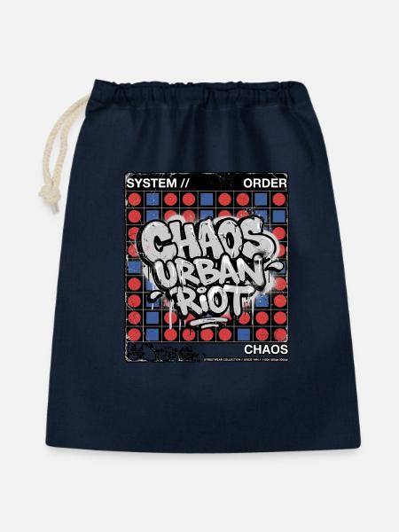 Raster Throw up Graffiti - Geschenkbeutel aus Baumwolle (40 x 50 cm) - Navy