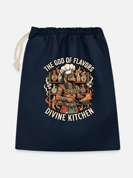 Chefkoch am Herd - Geschenkbeutel aus Baumwolle (40 x 50 cm) - Navy