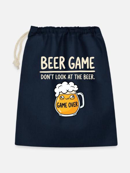 Bier Spiel Nicht Gucken - Geschenkbeutel aus Baumwolle (40 x 50 cm) - Navy