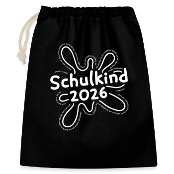 Schoolchild 2026 Blot with saying for school enrollment - Gift Bag 40 x 50 cm - black - Front