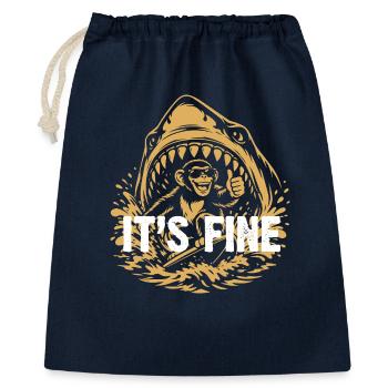Son magnifique graphique de singe requin - Sac cadeau 40 x 50 cm - marine - Devant