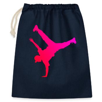 Geschenkidee für einen Breakdancer mit Streetdance - Geschenkbeutel aus Baumwolle (40 x 50 cm) - Navy - Vorne