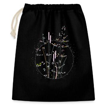 Meadow grasses – delicate grasses in pastel colours - Gift Bag 40 x 50 cm - black - Front