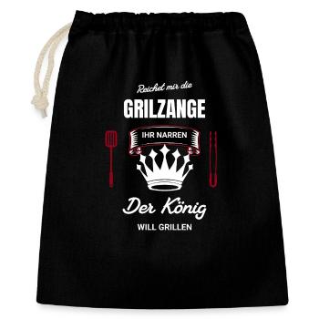 Grilling King wants to grill Hands out the barbecue tongs - Gift Bag 40 x 50 cm - black - Front
