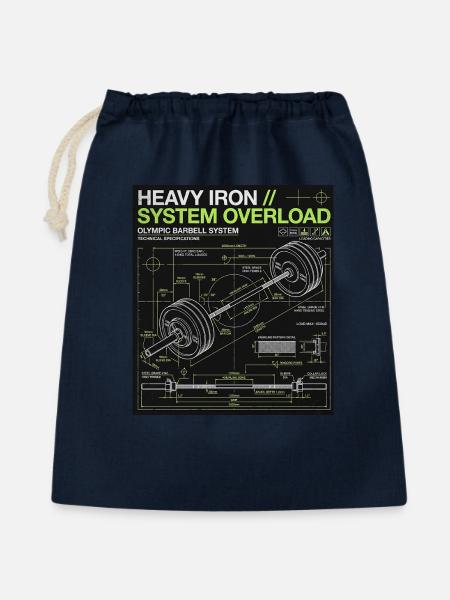 Schwermetall Blueprint - Geschenkbeutel aus Baumwolle (40 x 50 cm) - Navy