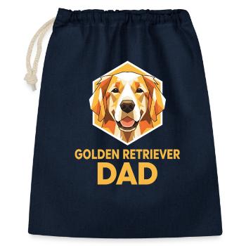 Papa Golden Retriever – Motif pour les papas de chiens - Sac cadeau 40 x 50 cm - marine - Devant