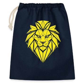Geometric Lion in Yellow - Gift Bag 40 x 50 cm - navy - Front
