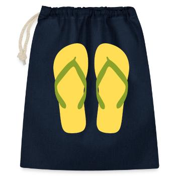 Sunny Yellow Flipflops - Gift Bag 40 x 50 cm - navy - Front
