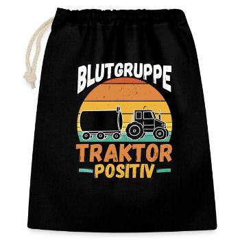 Landwirt Bauernhof Farmer Bauer Traktor - Geschenkbeutel aus Baumwolle (40 x 50 cm) - Schwarz - Vorne