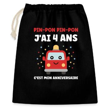 4 years - Gift Bag 40 x 50 cm - black - Front