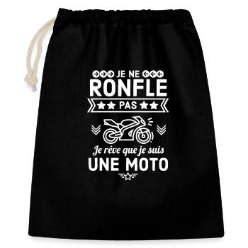 Humour moto motard 2 - Sac cadeau 40 x 50 cm - noir - Devant