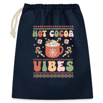 Hässlicher Weihnachtspullover - Geschenkbeutel aus Baumwolle (40 x 50 cm) - Navy - Vorne