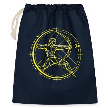 Schütze Sternzeichen – Ziel & Freiheit - Geschenkbeutel aus Baumwolle (40 x 50 cm) - Navy - Vorne