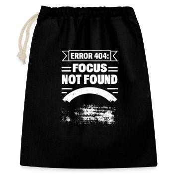 Erreur 404 Focus Non Trouvé - Sac cadeau 40 x 50 cm - noir - Devant