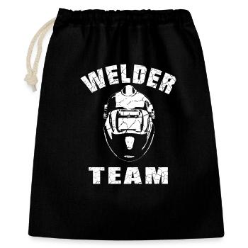Welder Team Design - Geschenkbeutel aus Baumwolle (40 x 50 cm) - Schwarz - Vorne