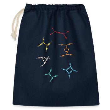 Quantenphysik Quanten Physik Quantensprung - Geschenkbeutel aus Baumwolle (40 x 50 cm) - Navy - Vorne