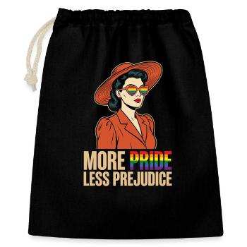 LGBTQ-Pride-Monat – Mehr Stolz, weniger Vorurteile - Geschenkbeutel aus Baumwolle (40 x 50 cm) - Schwarz - Vorne