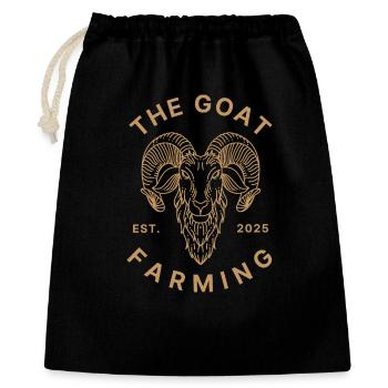 The GOAT Farming - Vintage Goat Design - Gift Bag 40 x 50 cm - black - Front