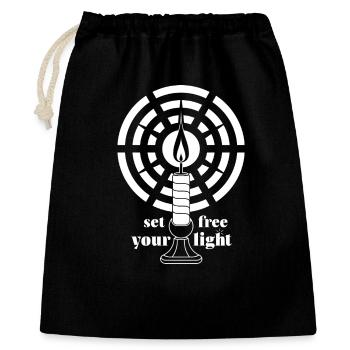 White Glow – Minimalist Art Deco Candle  - Gift Bag 40 x 50 cm - black - Front