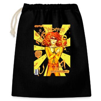 PeeFingerWoman2 - Geschenkbeutel aus Baumwolle (40 x 50 cm) - Schwarz - Vorne