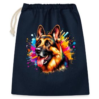 German Shepherd Dog - Gift Bag 40 x 50 cm - navy - Front