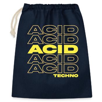 Acid Techno Rave Festival Shirt - Geschenkbeutel aus Baumwolle (40 x 50 cm) - Navy - Vorne