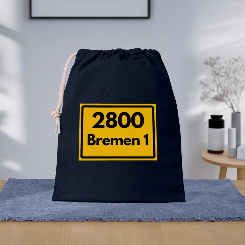 OLD POSTCODE POSTCODE RETRO 2800 BREMEN 1 – HANSE Gift Bag 40 x 50 cm