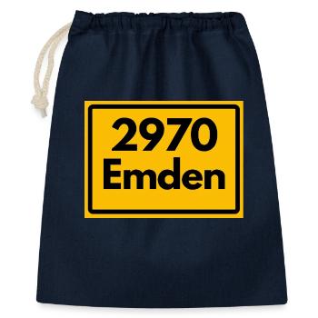 ALTE POSTLEITZAHL PLZ RETRO ⚓ 2970 Emden Moin moin - Geschenkbeutel aus Baumwolle (40 x 50 cm) - Navy - Vorne