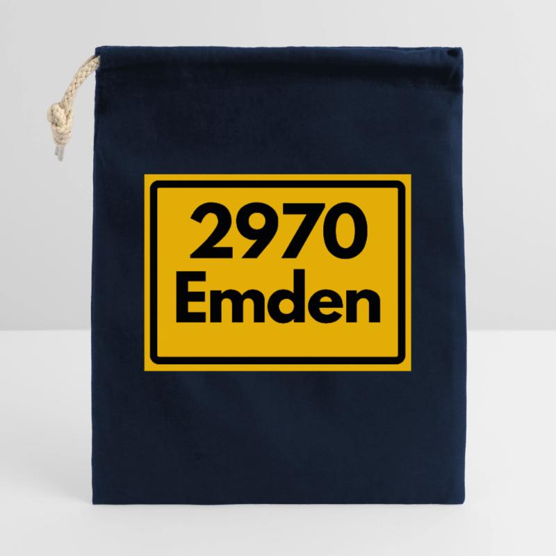 OLD POSTCODE ZIP CODE RETRO ⚓ 2970 Emden Moin moin Gift Bag 40 x 50 cm