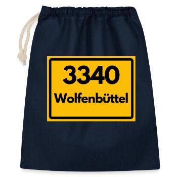 ANCIEN CODE POSTAL RETRO 3340 WOLFENBÜTTEL - Sac cadeau 40 x 50 cm - marine - Devant