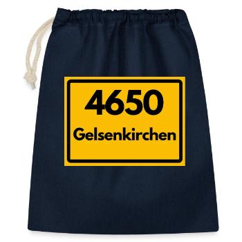 ALTE POSTLEITZAHL PLZ RETRO 4650 GELSENKIRCHEN  - Geschenkbeutel aus Baumwolle (40 x 50 cm) - Navy - Vorne