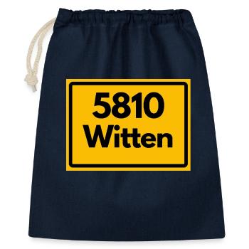 ANCIEN CODE POSTAL RETRO 5810 WITTEN - Sac cadeau 40 x 50 cm - marine - Devant