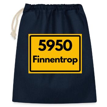 ALTE POSTLEITZAHL PLZ RETRO 5950 FINNENTROP - Geschenkbeutel aus Baumwolle (40 x 50 cm) - Navy - Vorne
