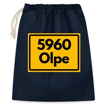 ALTE POSTLEITZAHL PLZ RETRO 5960 OLPE - Geschenkbeutel aus Baumwolle (40 x 50 cm) - Navy - Vorne