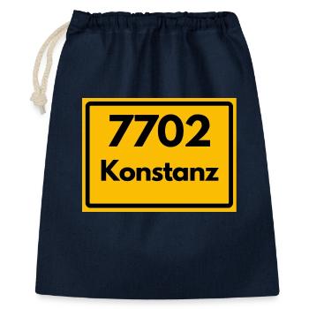 ALTE POSTLEITZAHL 7702 PLZ 78462 KONSTANZ BAWÜ - Geschenkbeutel aus Baumwolle (40 x 50 cm) - Navy - Vorne